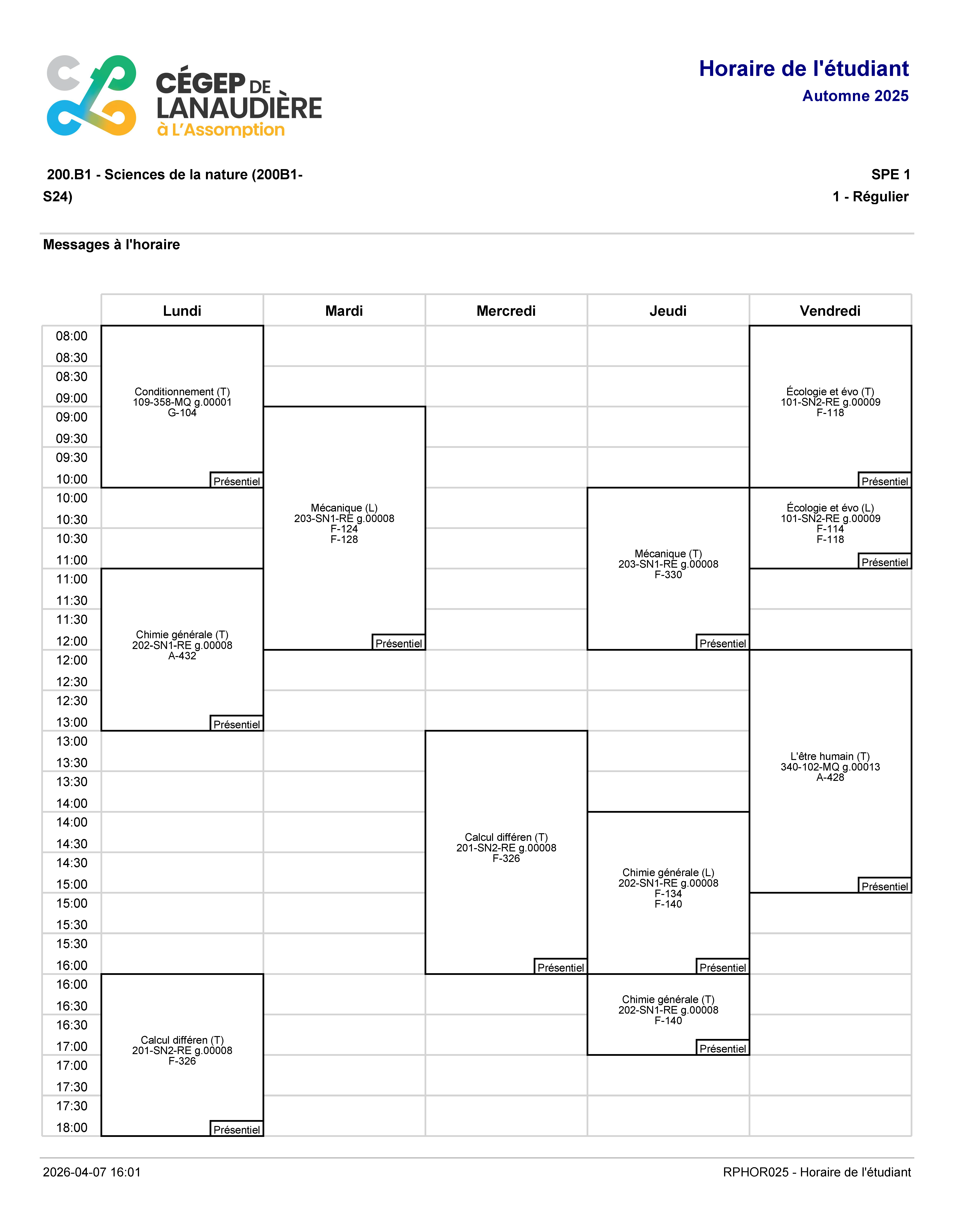 Horaire Preu